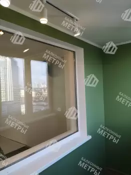 Остекление и отделка балкона Сапожок  гипсокартоном под покраску и ламинатом